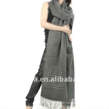 plain 100% wool shawl scarf with holes
